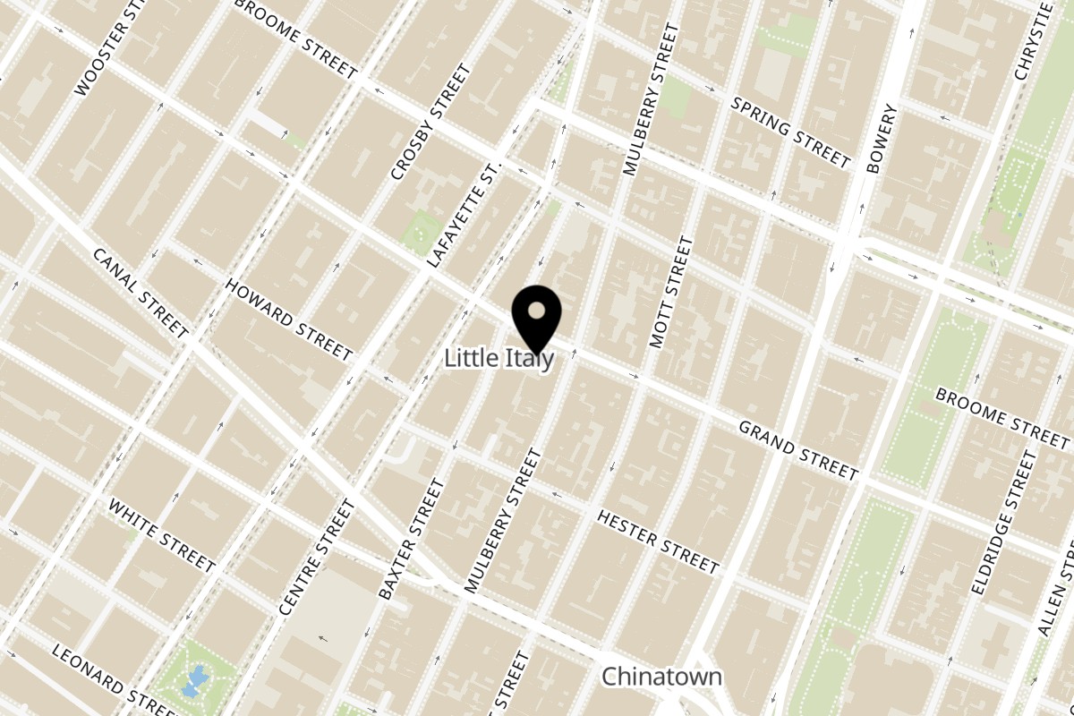 Map showing the location of Go Bagels Grand St on 181 Grand St in New York